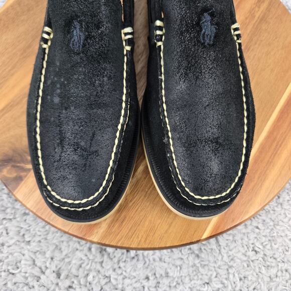 Polo Ralph Lauren Mens 8.5D Blackley Slip On Black Leather Casual Daily Loafer main image 11